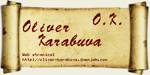 Oliver Karabuva vizit kartica